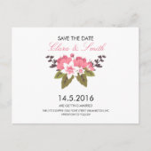 Floral Wedding Save the Date Briefkaart (Voorkant)