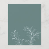 Floral Wedding Save the Date Budget Uitnodiging Flyer (Achterkant)