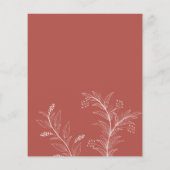 Floral Wedding Save the Date Budget Uitnodiging Flyer (Achterkant)