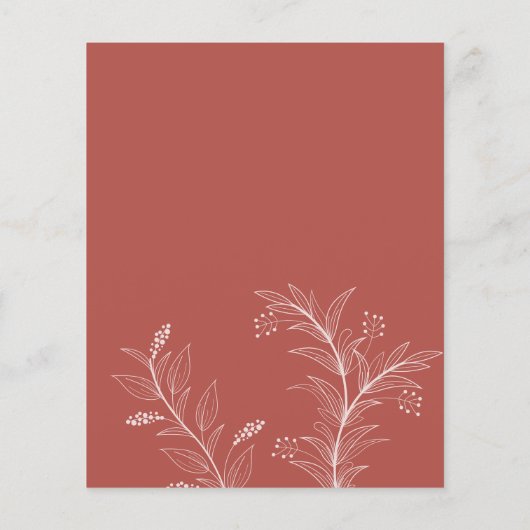 Floral Wedding Save the Date Budget Uitnodiging Flyer (Achterkant)