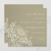  Floral Wedding Save the Date Card (Voorkant / Achterkant)