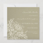 Floral Wedding Save the Date Card (Voorkant)