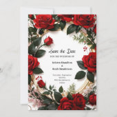 Floral Wedding Save the Date Card (Voorkant)