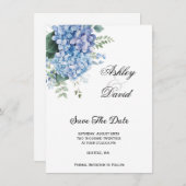 Floral Wedding Save the Date Invitation Kaart (Voorkant / Achterkant)