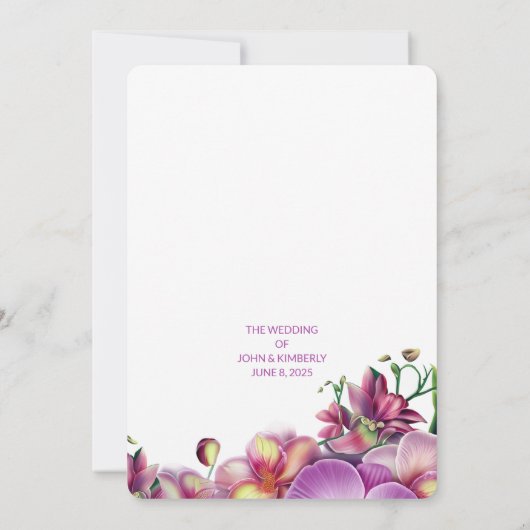 Floral Wedding Save The Date Kaart (Achterkant)