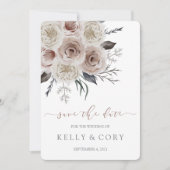 Floral Wedding Save the Date Kaarten (Voorkant)