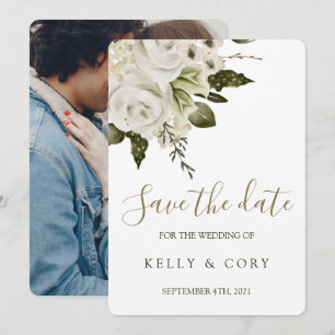 Floral Wedding Save the Date Kaarten