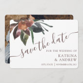 Floral Wedding Save the Date Kaarten (Voorkant / Achterkant)