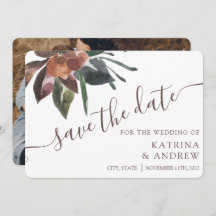 Floral Wedding Save the Date Kaarten