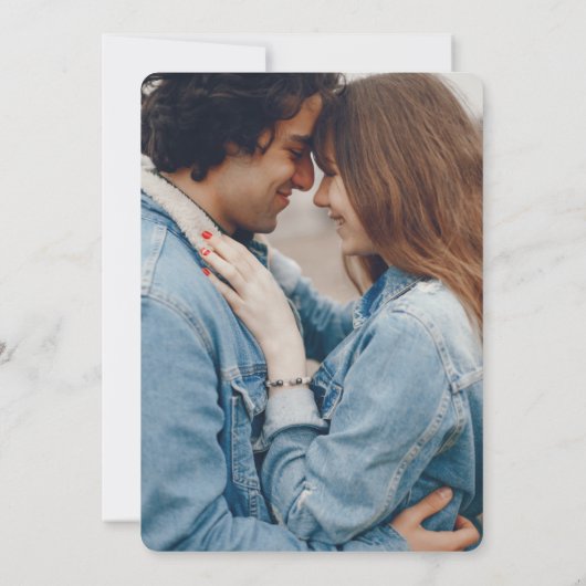 Floral Wedding Save the Date Kaarten (Achterkant)