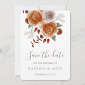Floral Wedding Save the Date Kaarten (Voorkant)