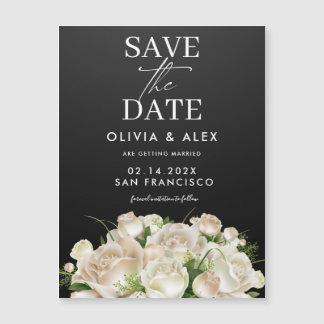 Floral Wedding Save the Date Magnetische Uitnodiging