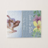 Floral Wedding Save the Date Puzzle Legpuzzel (Horizontaal)