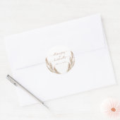 Floral Wedding Seal Ronde Sticker (Envelop)