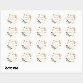 Floral Wedding Seal | Sutton Ronde Sticker (Vel)