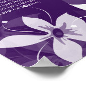 Floral Wedding Seating Chart Exotic Blooms Paars Poster (Hoek)