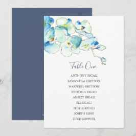 Floral Wedding Seating Chart, Table Plan Kaart
