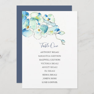 Floral Wedding Seating Chart, Table Plan Kaart