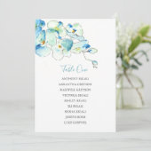 Floral Wedding Seating Chart, Table Plan Kaart (Staand voorkant)