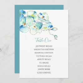 Floral Wedding Seating Chart, Table Plan Kaart