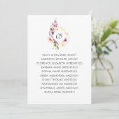 Floral Wedding Seating Chart Table Sign Kaart (Staand voorkant)