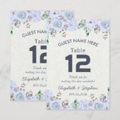 Floral Wedding Seding Place Table Number / Escort Kaart (Voorkant / Achterkant)