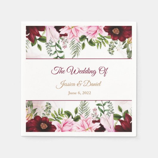 Floral Wedding Servet (Voorkant)