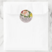  Floral Wedding / Shower Dank je Sticker (Tas)