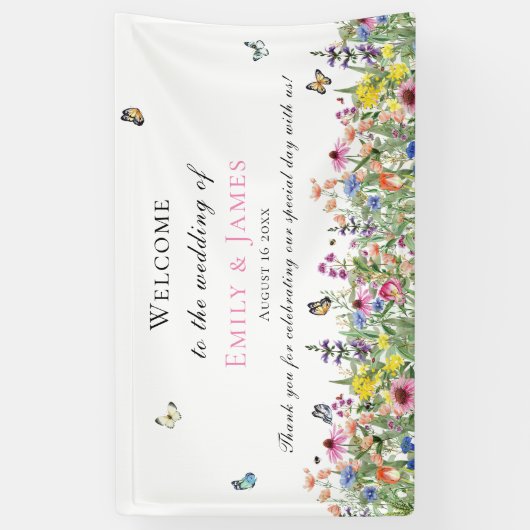 Floral Wedding Spandoek (Verticaal)