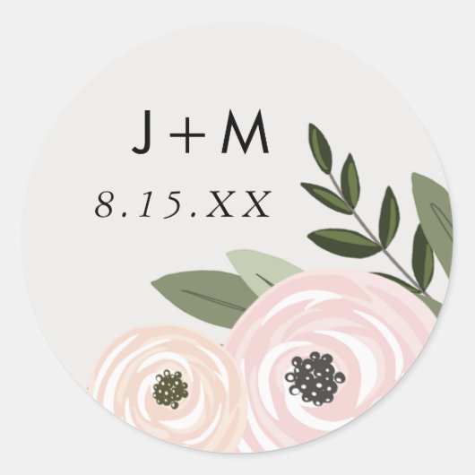 Floral Wedding Sprigs Sticker (Voorkant)