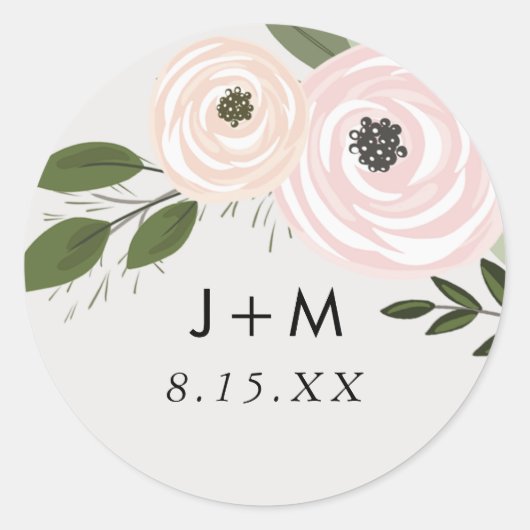 Floral Wedding Sprigs Sticker (Voorkant)