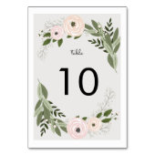 Floral Wedding Sprigs Table Number Kaart (Achterkant)