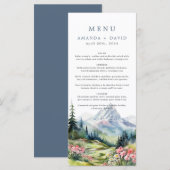 Floral Wedding Spring Mountains Menu (Voorkant / Achterkant)