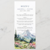 Floral Wedding Spring Mountains Menu (Voorkant)