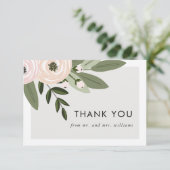 Floral Wedding Springs - plat bedankjes Bedankkaart (Staand voorkant)