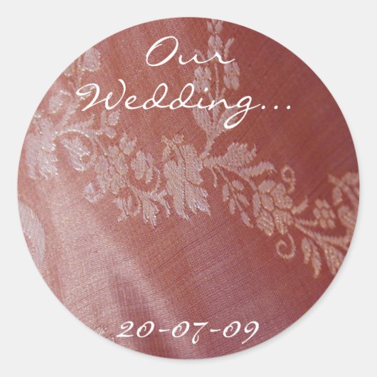 Floral Wedding Sticker -  (Voorkant)