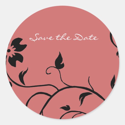 Floral Wedding Sticker (Voorkant)