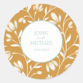 Floral Wedding Sticker (Voorkant)