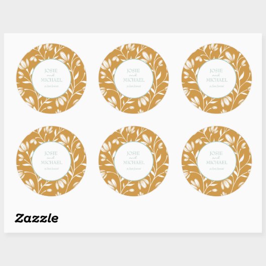 Floral Wedding Sticker (Vel)