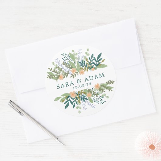 Floral Wedding Sticker (Envelop)