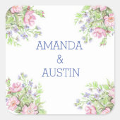 Floral Wedding Stickers & Labels (Voorkant)