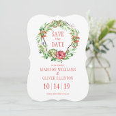  Floral Wedding Succulent | Datum opslaan Save The Date (Staand voorkant)