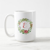  Floral Wedding Succulent | Monogram Koffiemok (Links)