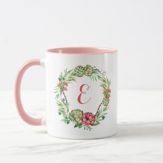 Floral Wedding Succulent | Monogram Mok (Links)