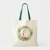  Floral Wedding Succulent | Monogram Tote Bag (Voorkant)