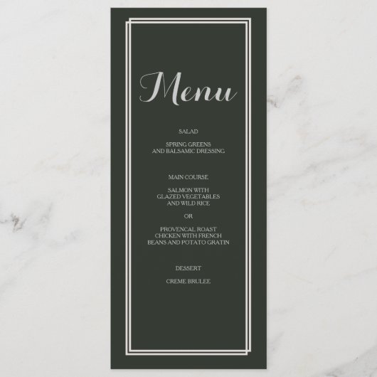 Floral Wedding Suite | Menu-Kaart Menu (Voorkant)