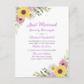 Floral Wedding Sunflower Daisy Rehearsal Dinner Aankondigingskaart (Voorkant)