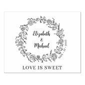 Floral Wedding Sweet Bags Rubberstempel (Afrduk)