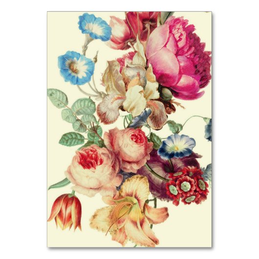  Floral Wedding Table Kaart (Achterkant)