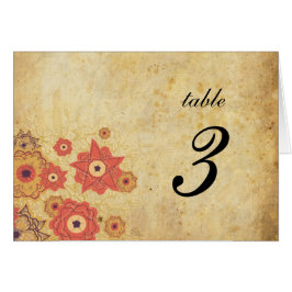  Floral Wedding Table Number